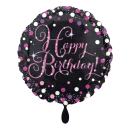 Anagram Folienballon Happy Birthday Pink  ø45cm-1St