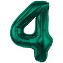 Luftballon -Zahl 4- Grün-Dunkelgrün Folie ca 86cm