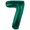 Godan Folienballon -Zahl 7- Grün-Dunkelgrün...