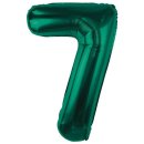Luftballon -Zahl 7- Grün-Dunkelgrün Folie ca 86cm