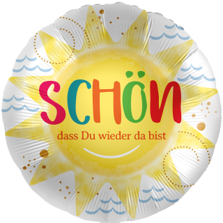 Luftballon schön dass Du wieder da bist Folie-Rund  ø71cm