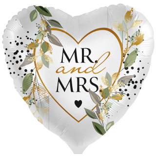 Premioloon Folienballon Mr and Mrs  ø71cm-1St