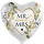 Premioloon Folienballon Mr and Mrs  ø71cm-1St