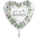 Luftballon just Married Folie-Rund  ø71cm