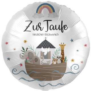 Premioloon Folienballon Zur Taufe herzlichen Glückwunsch  ø71cm-1St