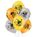 6 Luftballons Baufahrzeuge ø30cm