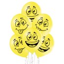 6 Luftballons Smileys Mix ø27cm