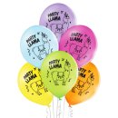 6 Luftballons Lama Party ø27cm