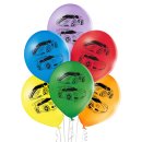 6 Luftballons Autos ø27cm