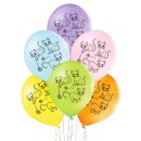 6 Luftballons Katzen ø27cm