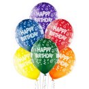 50 Luftballons Happy Birthday bunt klar ø30cm