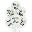 50 Luftballons Mr & Mrs ø30cm