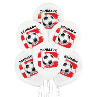 Belbal Premium Luftballon Dänemark Fußball  ø30cm-50St