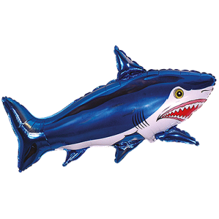 Flexmetal Folienballon Hai Blau 100cm-1St