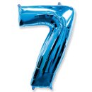 Flexmetal Folienballon -Zahl 7- Blau Folie 66cm-1St