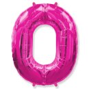 Luftballon -Zahl 0- Pink Folie 66cm