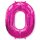 Flexmetal Folienballon -Zahl 0- Pink Folie 66cm-1St