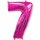 Flexmetal Folienballon -Zahl 7- Pink Folie 66cm-1St