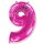 Flexmetal Folienballon -Zahl 9- Pink Folie 66cm-1St