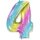 Flexmetal Folienballon -Zahl 4- Regenbogen Folie 66cm-1St