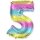 Flexmetal Folienballon -Zahl 5- Regenbogen Folie 66cm-1St