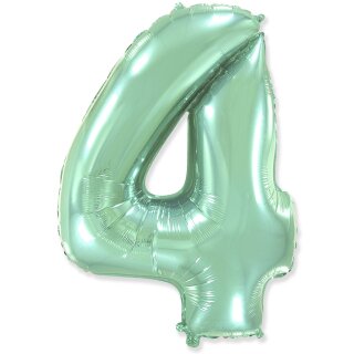 Flexmetal Folienballon -Zahl 4- Grün Folie 66cm-1St