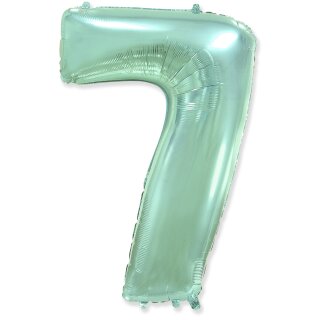 Flexmetal Folienballon -Zahl 7- Grün Folie 66cm-1St