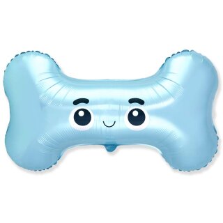 Flexmetal Folienballon Knochen Hellblau 77cm-1St