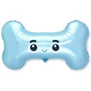 Luftballon Knochen Hellblau Folie-Figur 77cm Flexmetal