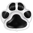 Flexmetal Folienballon Hund-Pfotenabdruck Schwarz 78cm-1St