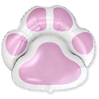 Flexmetal Folienballon Hund-Pfotenabdruck Rosa 76cm-1St