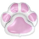 Luftballon Hund-Pfotenabdruck Rosa Folie-Figur 76cm...