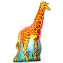 Flexmetal Folienballon Giraffe Orange 116cm unverpackt-1St