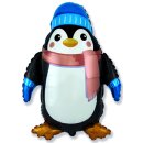 Flexmetal Folienballon Pinguin mit Schal 80cm-1St