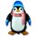 Flexmetal Folienballon Pinguin mit Schal 80cm-1St