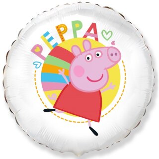 Flexmetal Folienballon Peppa Pig Weiß  ø45cm-1St