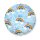 Flexmetal Folienballon Regenbogen Hellblau  ø45cm-1St