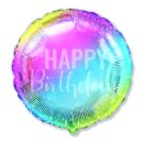 Luftballon Happy Birthday Regenbogen Folie ø45cm