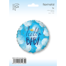 Flexmetal Folienballon Hello Baby Hellblau  ø45cm-1St