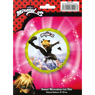Flexmetal Folienballon Miraculous Cat Noir ø45cm-1St