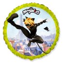 Flexmetal Folienballon Miraculous Cat Noir ø45cm-1St