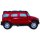 Luftballon Allrad-Auto Rot Folie 85cm
