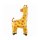 Luftballon Giraffe Orange Folie 87cm