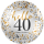 Premioloon Folienballon Hello -Zahl 40- Happy Birthday  ø71cm-1St