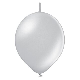 Belbal Premium Kettenballon Silber ø28cm Metallic-50St