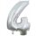 Globos Folienballon -Zahl 4- Silber Folie 66cm-1St