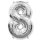 Flexmetal Folienballon -Zahl 8- Silber Folie 66cm-1St