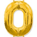 Flexmetal Luftballon -Zahl 0- Gold Folie 82cm