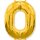 Flexmetal Luftballon -Zahl 0- Gold Folie 82cm
