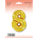 Flexmetal Folienballon -Zahl 8- Gold Folie 66cm-1St
